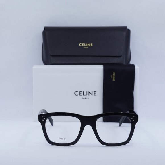 Final Price! Celine CL50119I 001 Shiny Black Eyeglasses 52mm - Picture 2 of 11